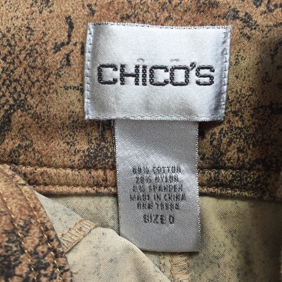 Chico's Snake Skin Print Lined Pencil Skirt Size 0 - Picture 3 of 5